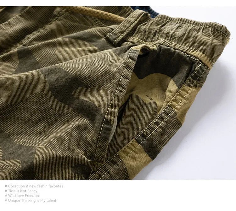 Men's Camo Street Outdoor Stretch Tooling Shorts