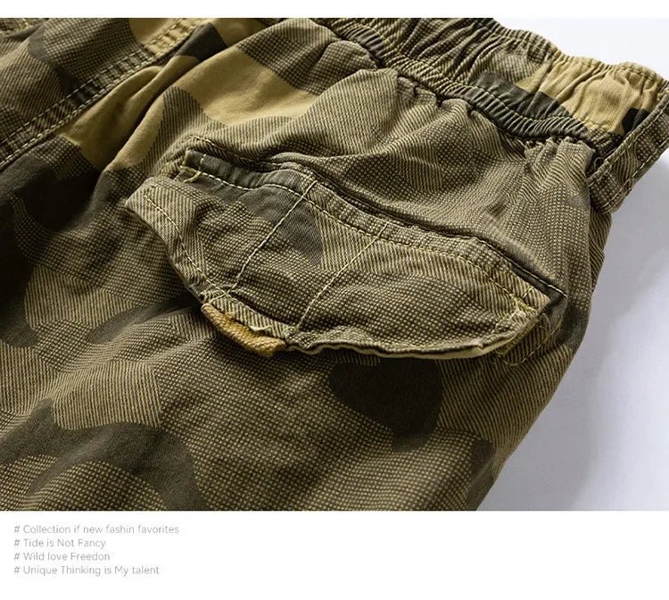 Men's Camo Street Outdoor Stretch Tooling Shorts