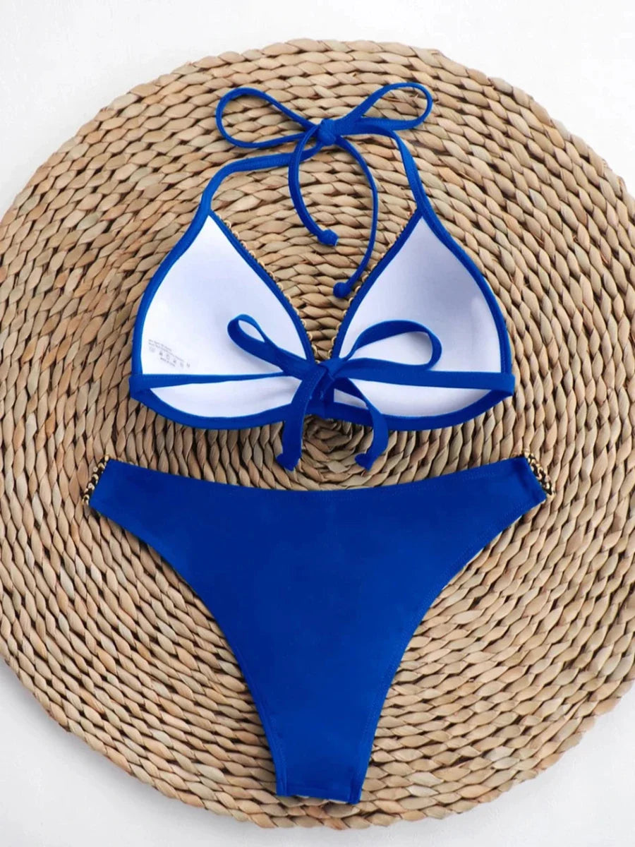 Push up Bikini Women Swimsuit Thong Bikinis Set Brazilian Sexy Halter Swimwear Woman Bathing Suits Swimming for Beach Wear