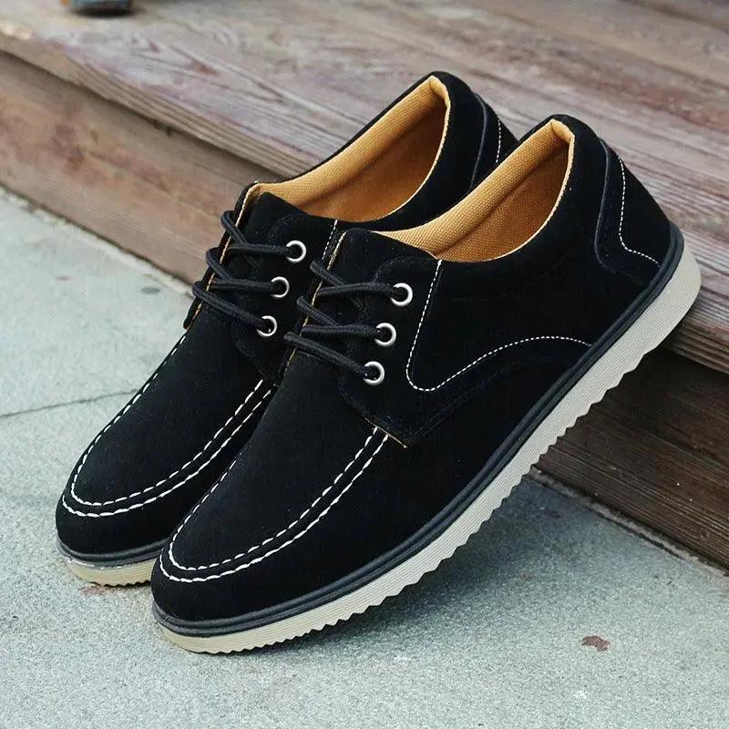 Mandotos Men Canvas Shoes Korean Edition Spring Autumn Old Beijing Casual Black