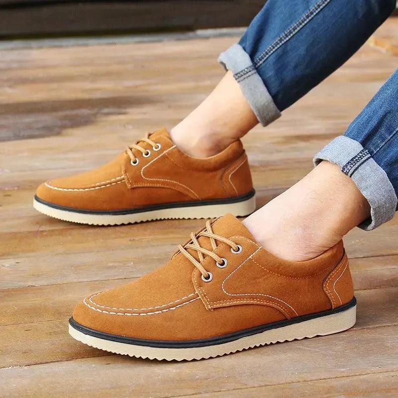 Mandotos Men Canvas Shoes Korean Edition Spring Autumn Old Beijing Casual Black