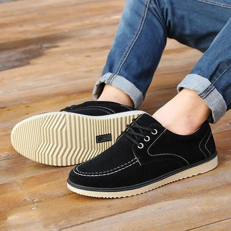 Mandotos Men Canvas Shoes Korean Edition Spring Autumn Old Beijing Casual Black
