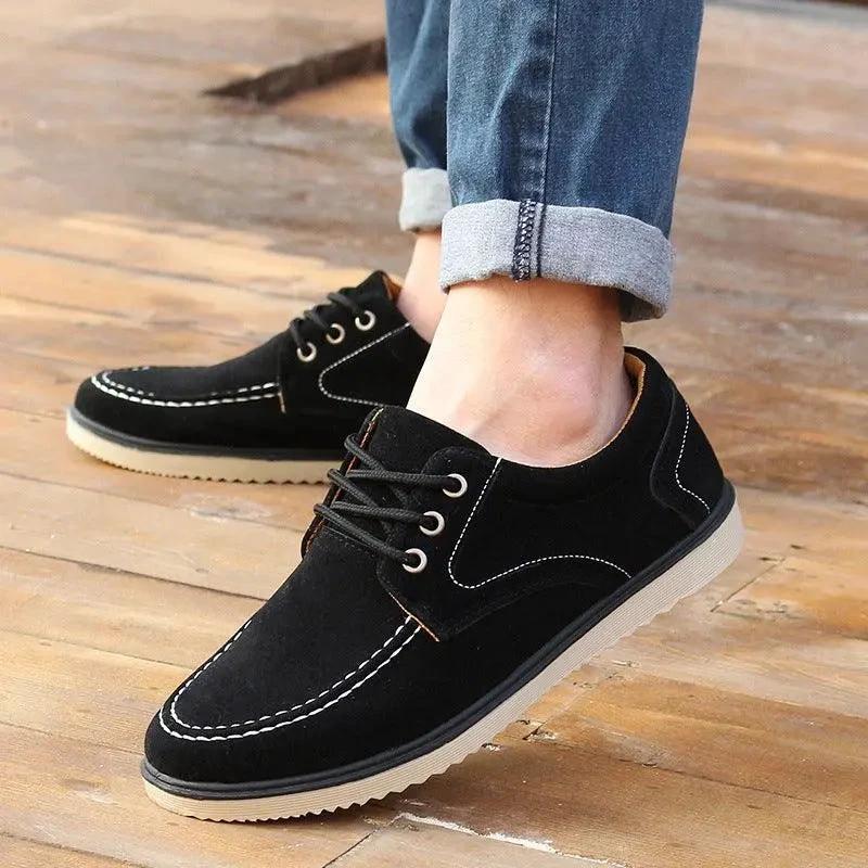 Mandotos Men Canvas Shoes Korean Edition Spring Autumn Old Beijing Casual Black