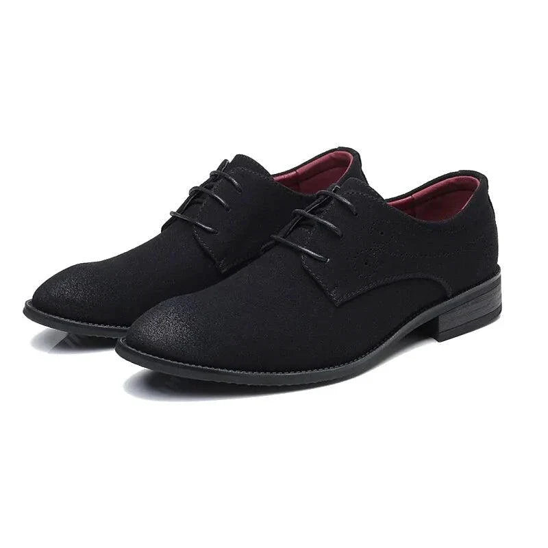 Mandotos Red Pointed Leather Shoes