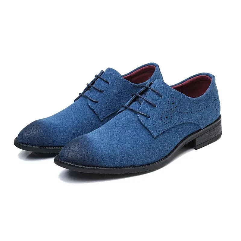 Mandotos Red Pointed Leather Shoes