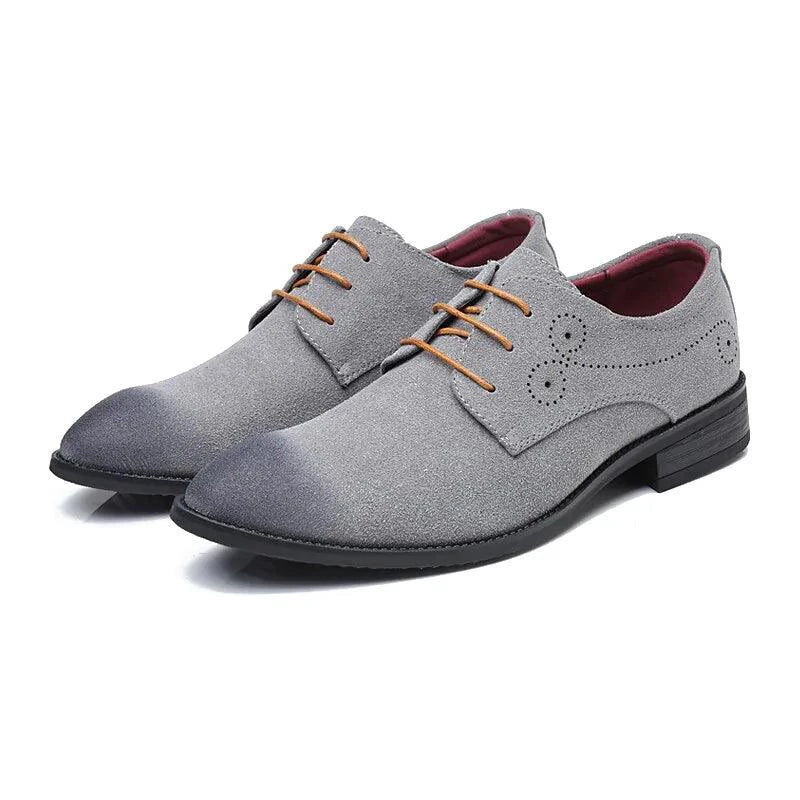 Mandotos Red Pointed Leather Shoes