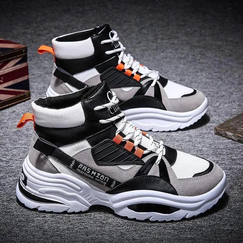Men's High-Top Shoes - Korean Style Autumn Footwear