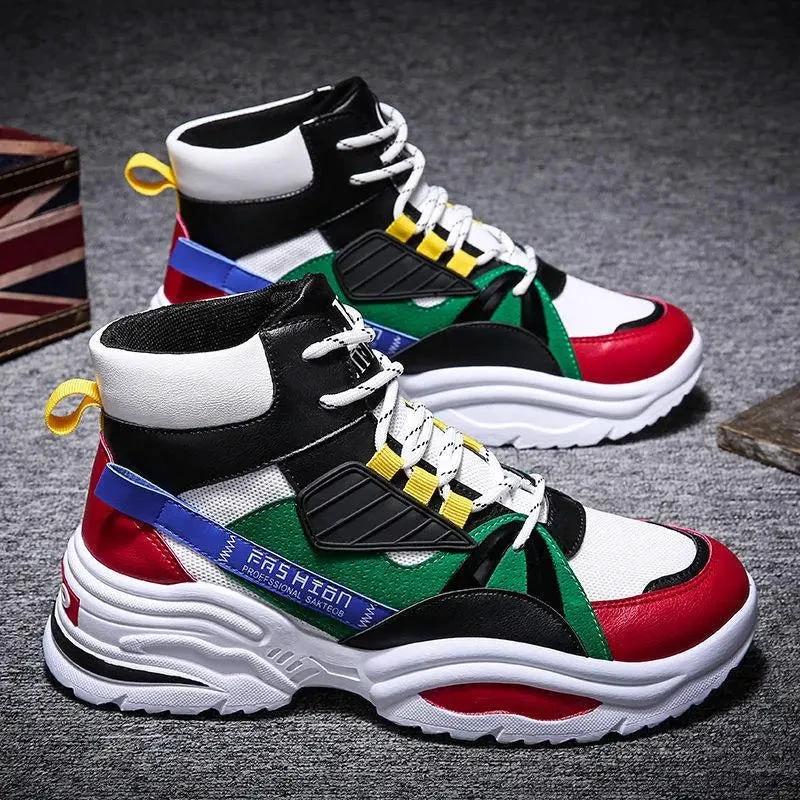 Men's High-Top Shoes - Korean Style Autumn Footwear