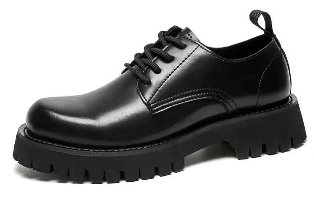 Men's Leather Martin Shoes with Thick Cushioned Sole