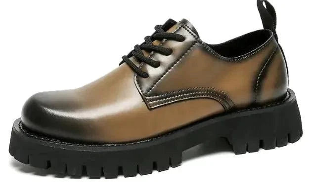 Men's Leather Martin Shoes with Thick Cushioned Sole