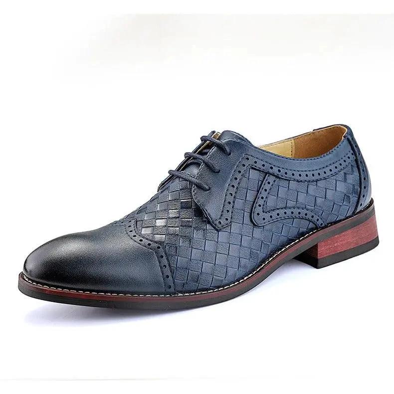 Men's Pointed Leather Dress Shoes - Korean Style Fashion