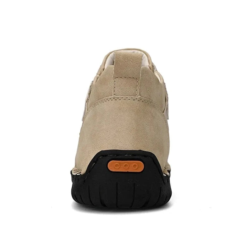 New Handmade Leather Casual Men Shoes Design Sneakers Man Breathable Leather Shoes Men Ankle Boots Outdoor