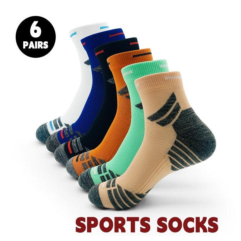 Men's Padded Ankle Socks - 6 Pairs of Performance Sports Running Socks for All-Day Comfort