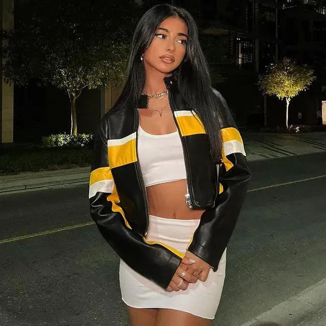 Mosaic Leather Jacket