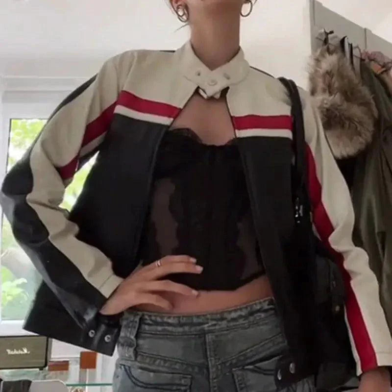 Mosaic Leather Jacket