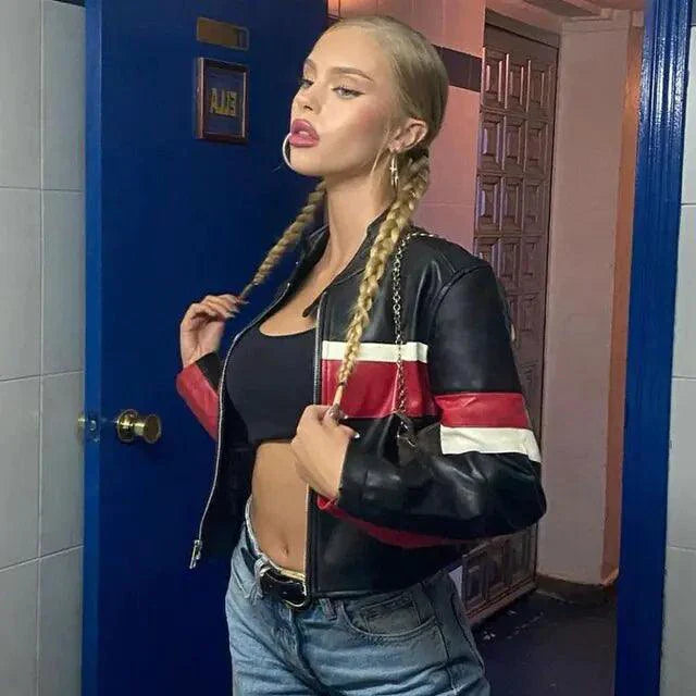 Mosaic Leather Jacket
