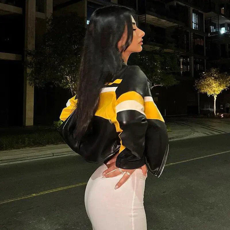 Mosaic Leather Jacket