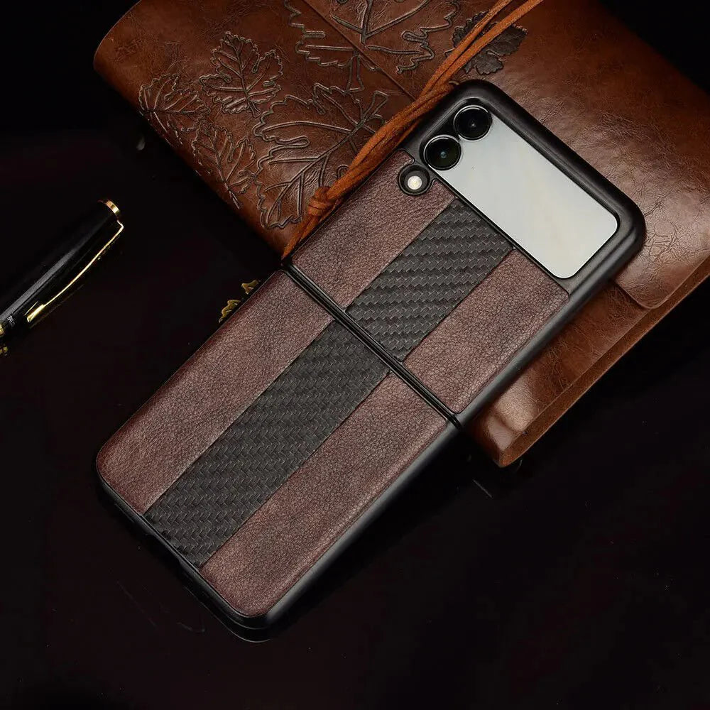 Samsung Z Flip 3 5G Leather Folding Case