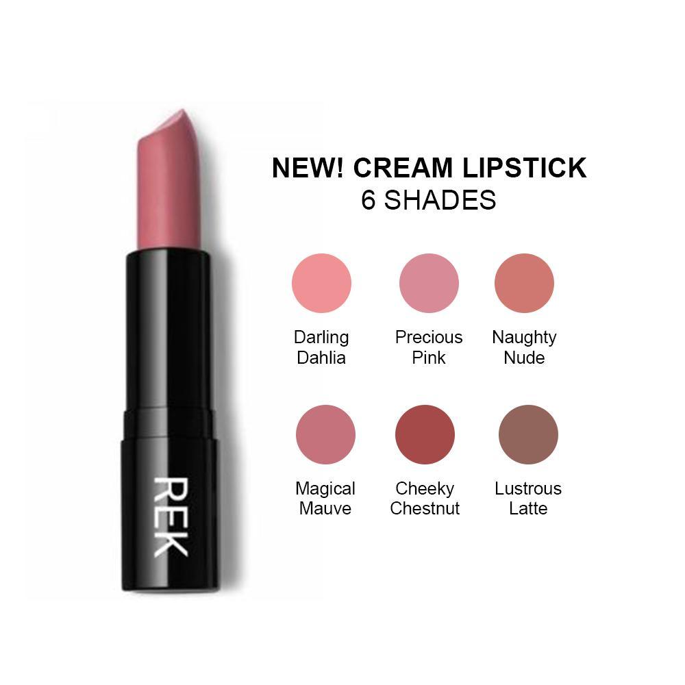 Cream Lipstick Collection | REK Cosmetics | Creamy Satin Finish, Longwear Formula