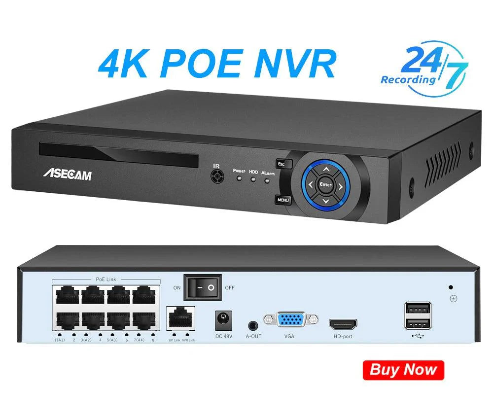 New 4K 8MP IP Camera Audio Outdoor POE H.265 Onvif Metal Bullet Home Color Night Vision Surveillance Camera