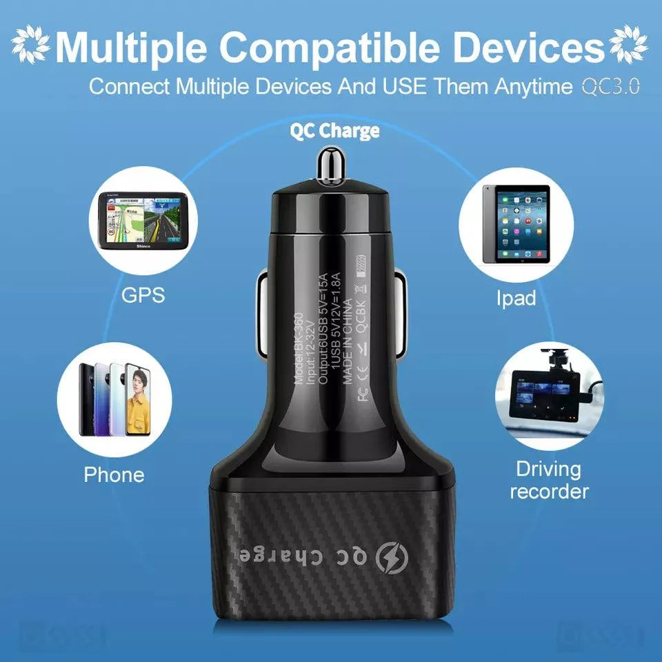 PBG 3 Port LED Voltage Wall Charger and 6 Port Car Charger