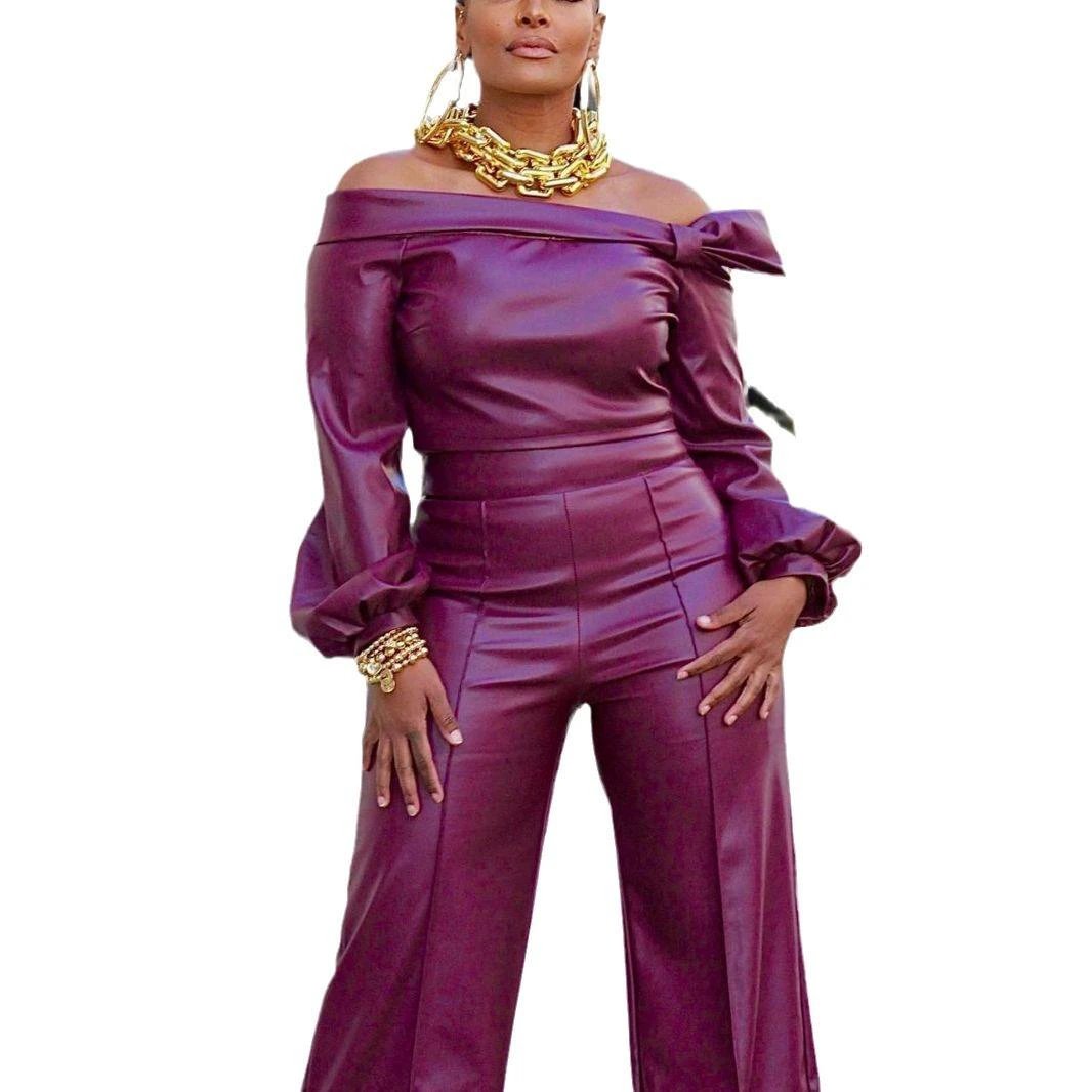 Glamourista Women's Trendy Leather Suit - Chic & Confident Style