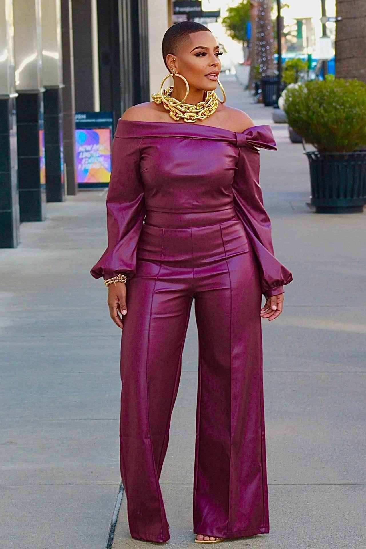 Glamourista Women's Trendy Leather Suit - Chic & Confident Style