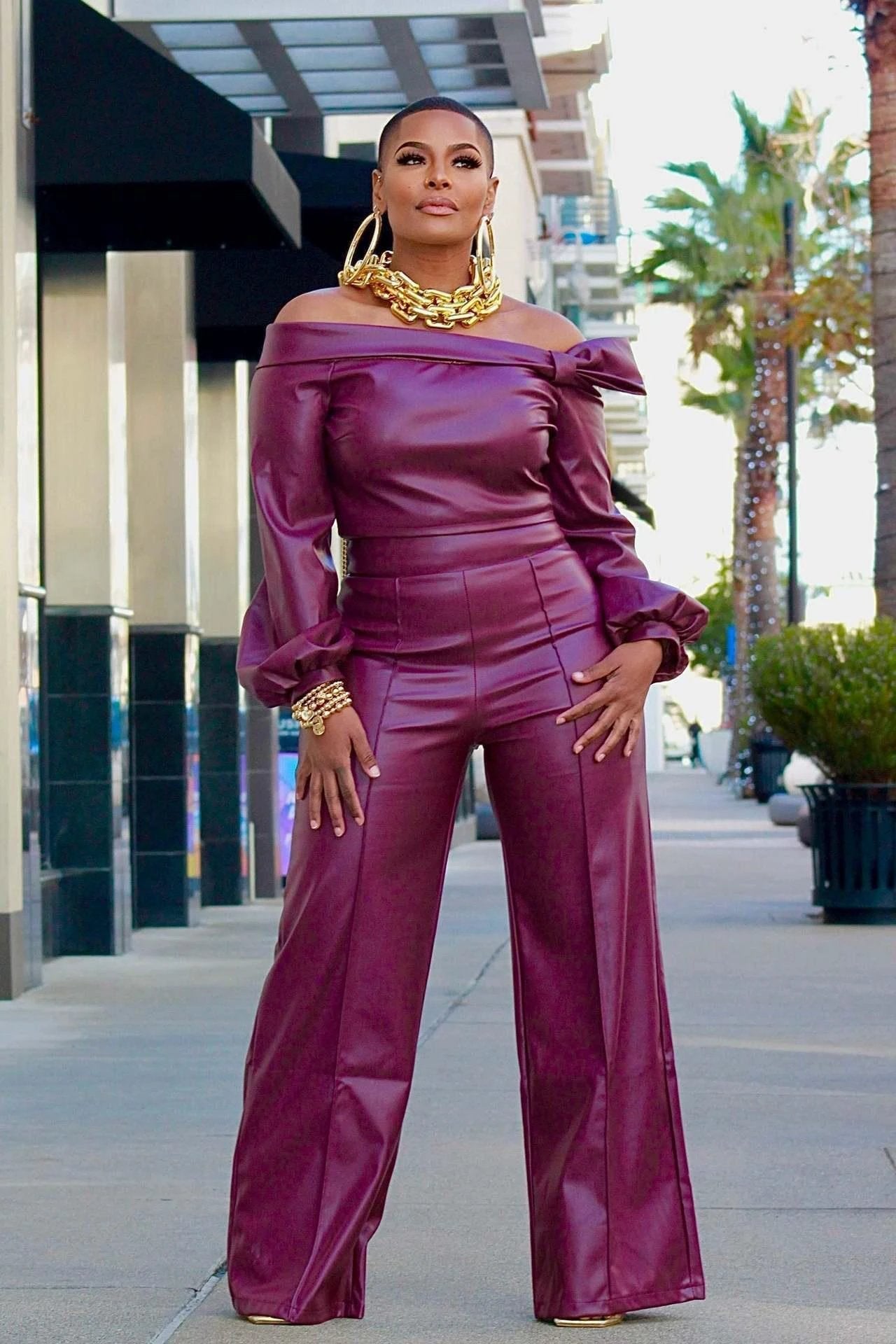 Glamourista Women's Trendy Leather Suit - Chic & Confident Style