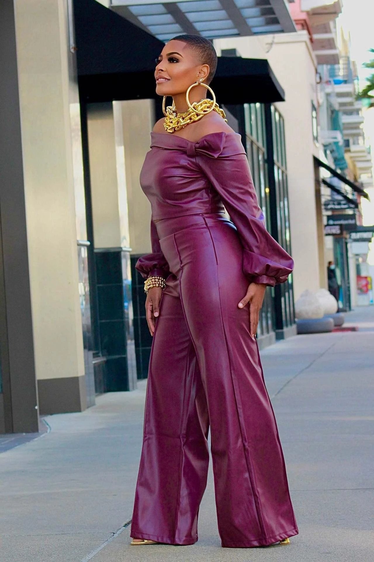 Glamourista Women's Trendy Leather Suit - Chic & Confident Style