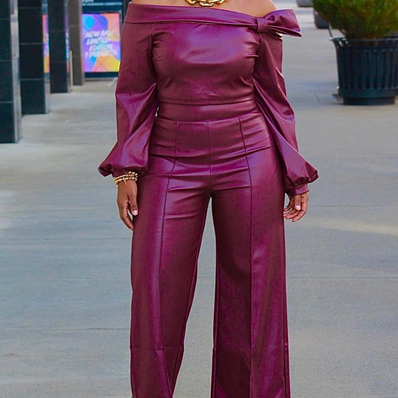 Glamourista Women's Trendy Leather Suit - Chic & Confident Style