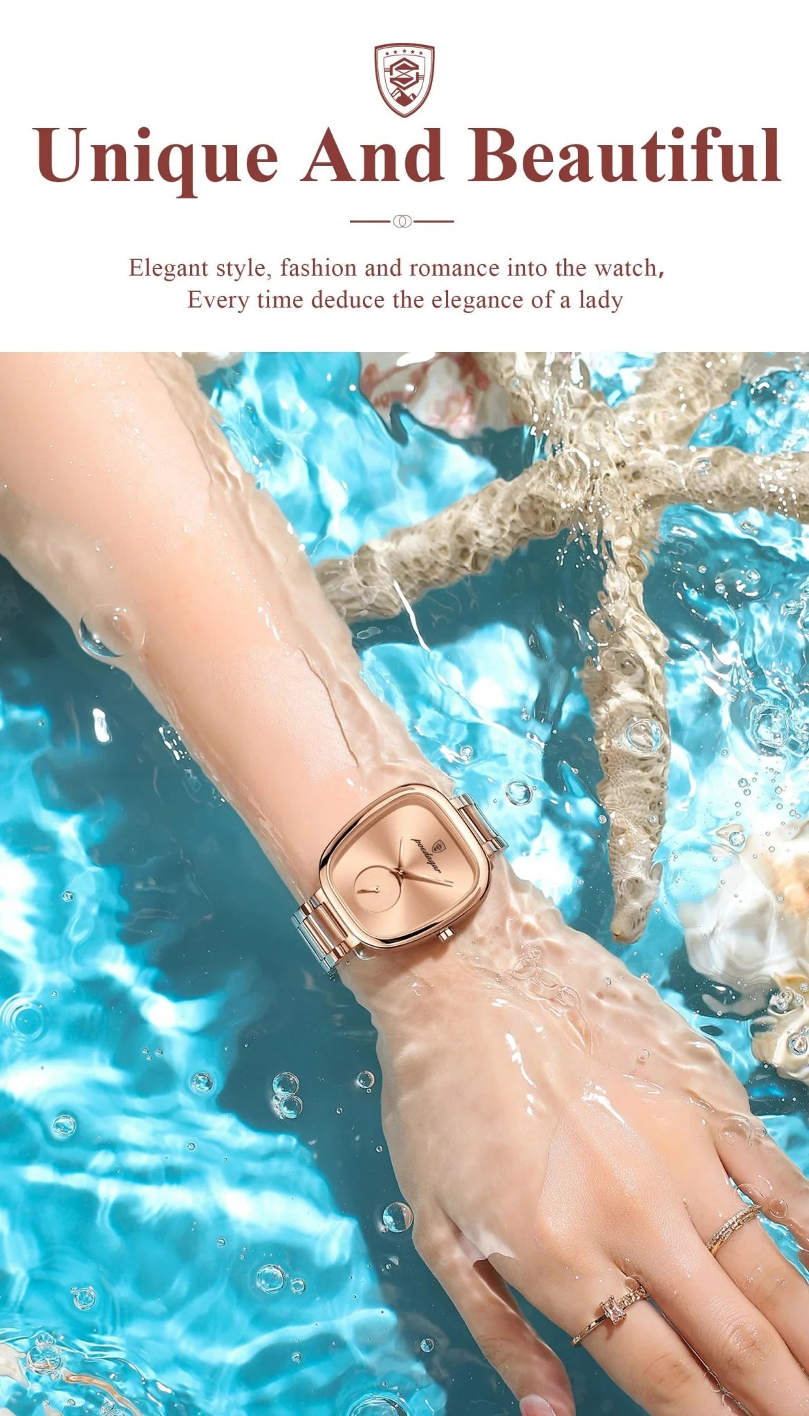 POEDAGAR Elegant Women's Quartz Watch - Waterproof Stainless Steel Timepiece for Confident Ladies