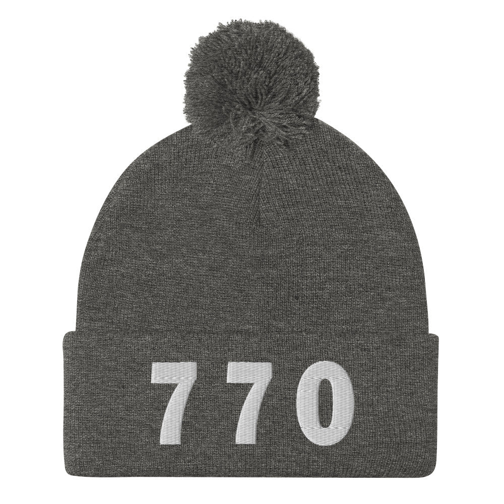 770 Area Code Pom-Pom Beanie