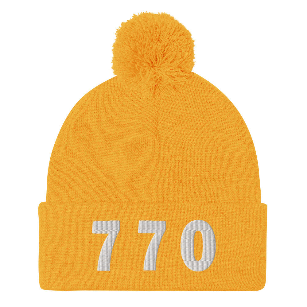 770 Area Code Pom-Pom Beanie