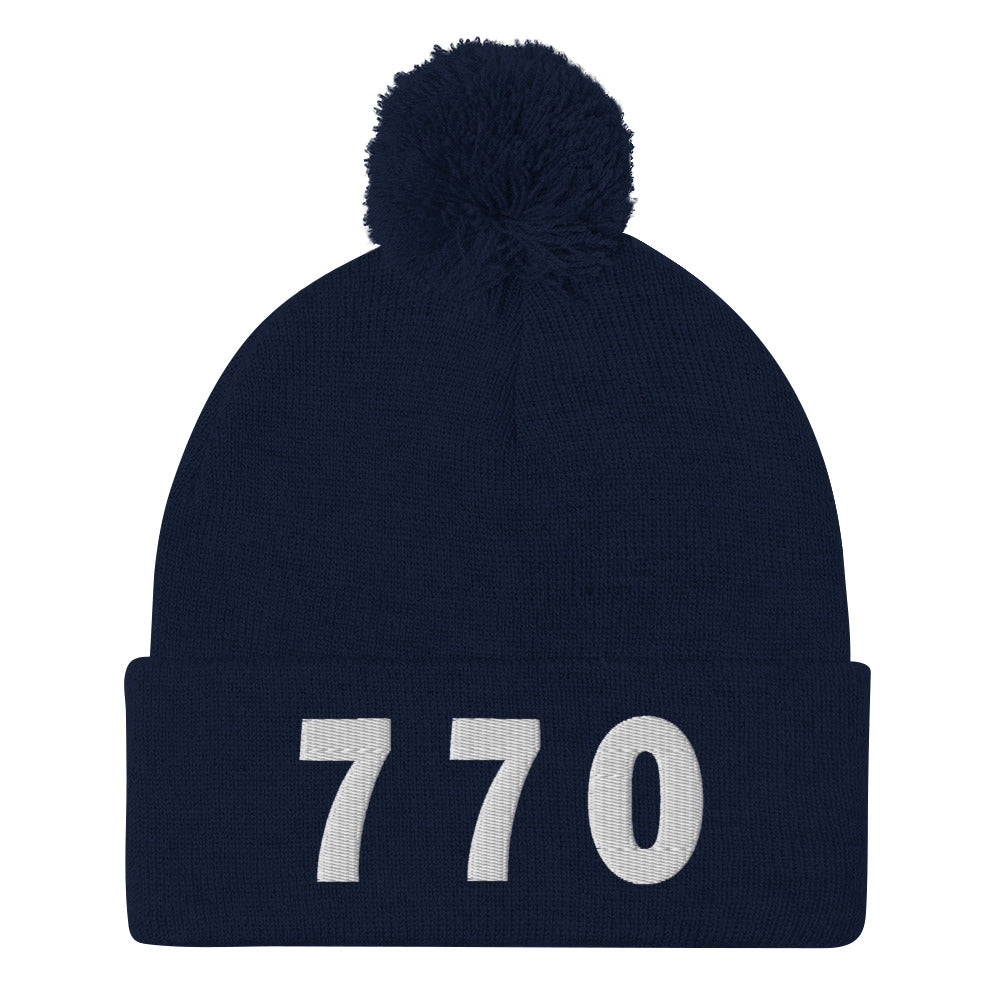 770 Area Code Pom-Pom Beanie