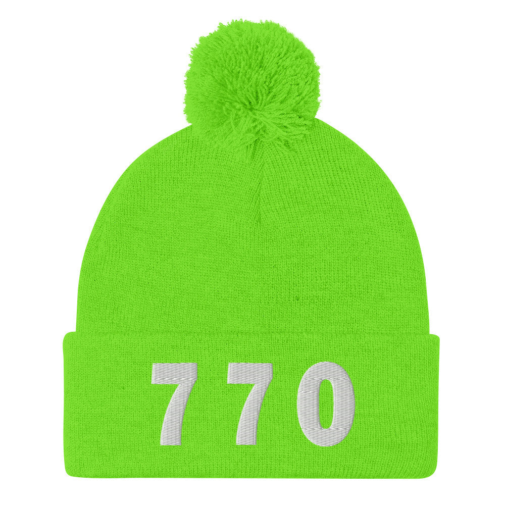 770 Area Code Pom-Pom Beanie