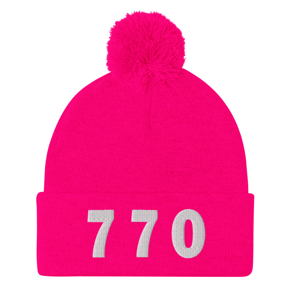 770 Area Code Pom-Pom Beanie
