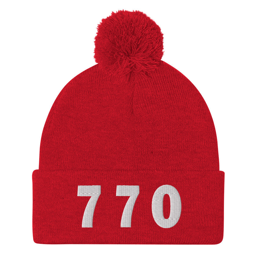 770 Area Code Pom-Pom Beanie