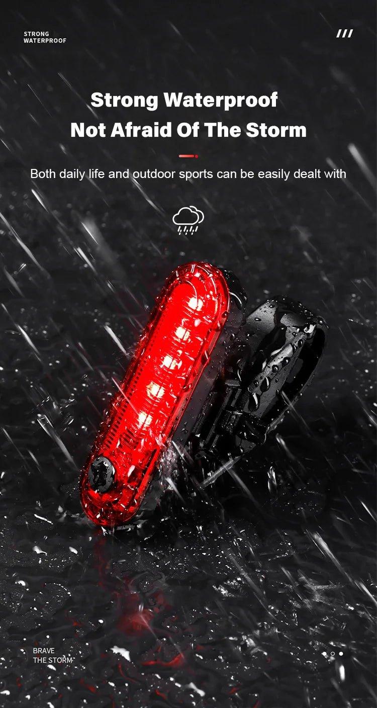 Rear Bike Tail Light USB Rechargeable Red Ultra Bright Taillights Fit On Bicycle Easy to Install for Cycling Safety