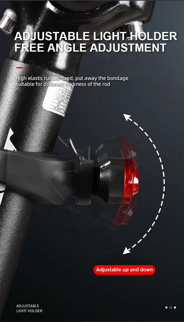 Rear Bike Tail Light USB Rechargeable Red Ultra Bright Taillights Fit On Bicycle Easy to Install for Cycling Safety