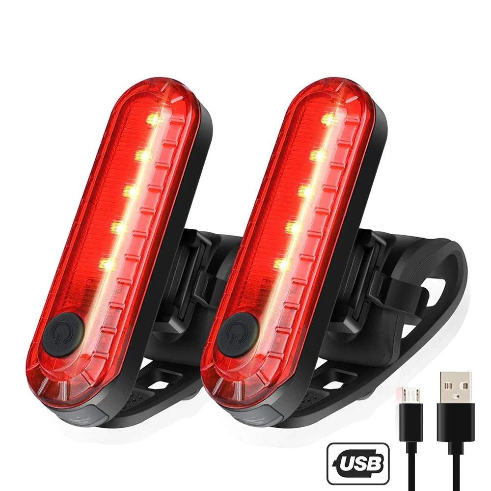 Rear Bike Tail Light USB Rechargeable Red Ultra Bright Taillights Fit On Bicycle Easy to Install for Cycling Safety