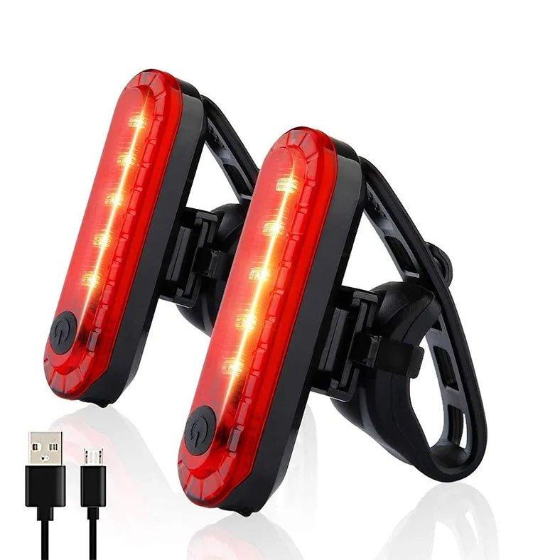 Rear Bike Tail Light USB Rechargeable Red Ultra Bright Taillights Fit On Bicycle Easy to Install for Cycling Safety