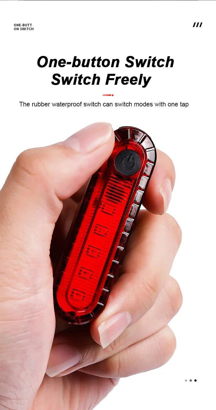Rear Bike Tail Light USB Rechargeable Red Ultra Bright Taillights Fit On Bicycle Easy to Install for Cycling Safety