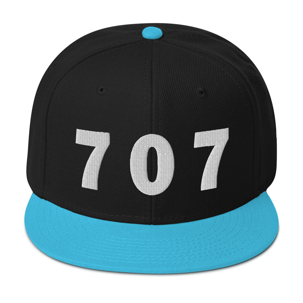 707 Area Code Snapback Hat