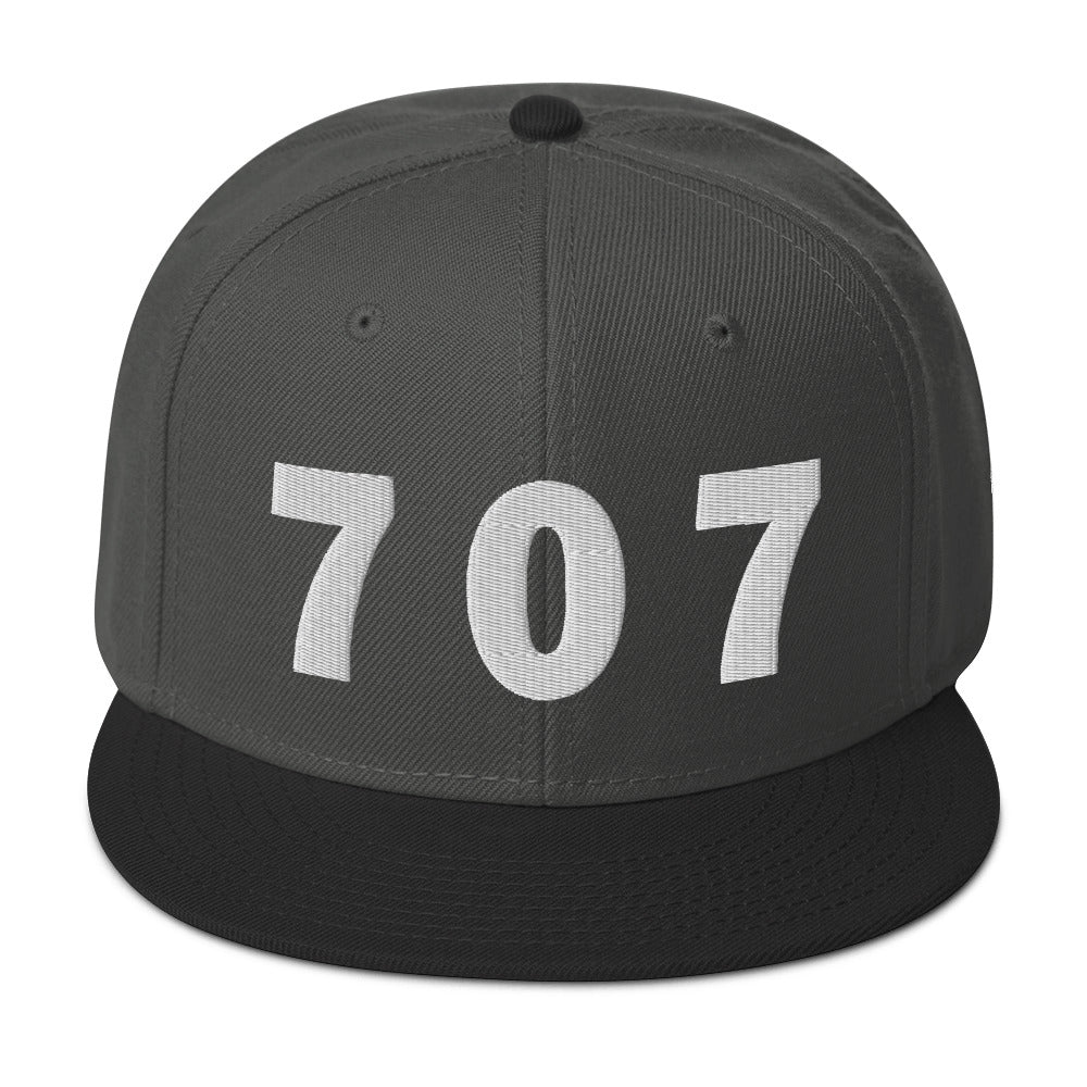 707 Area Code Snapback Hat
