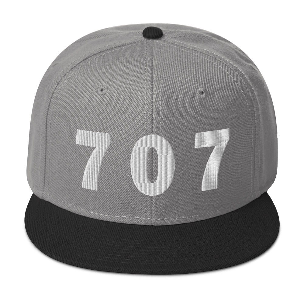 707 Area Code Snapback Hat