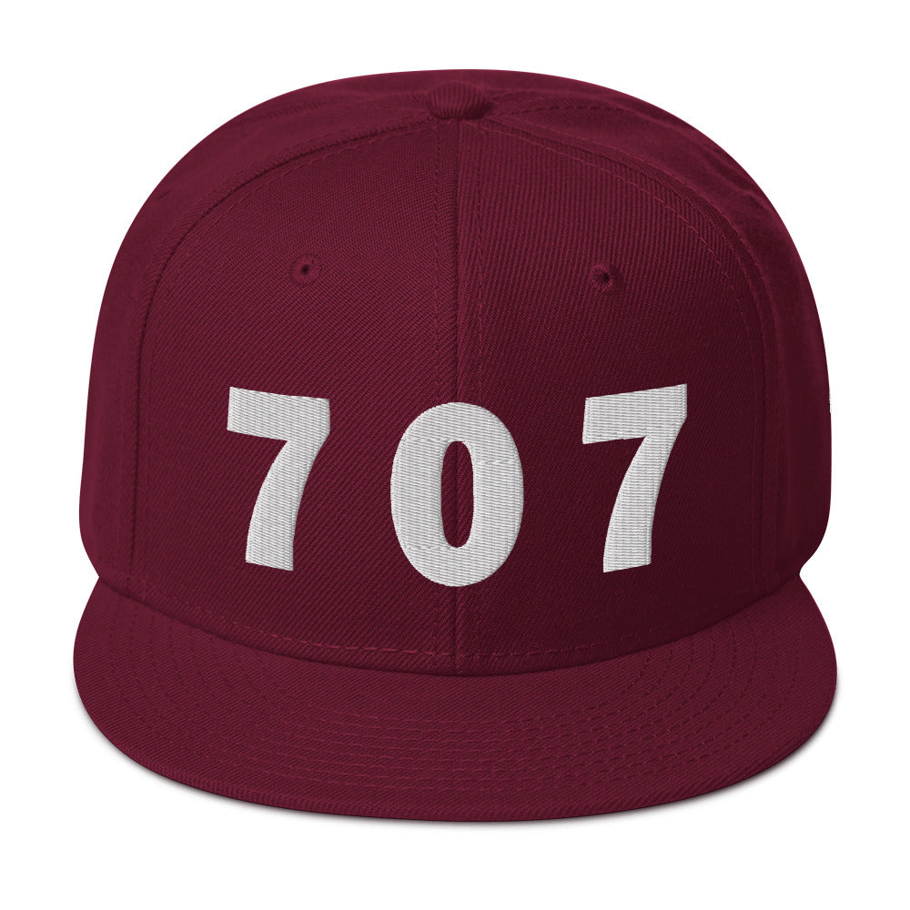 707 Area Code Snapback Hat