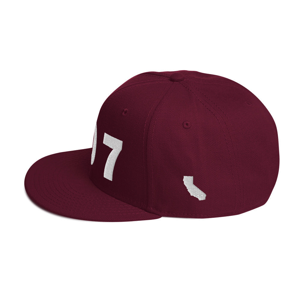 707 Area Code Snapback Hat