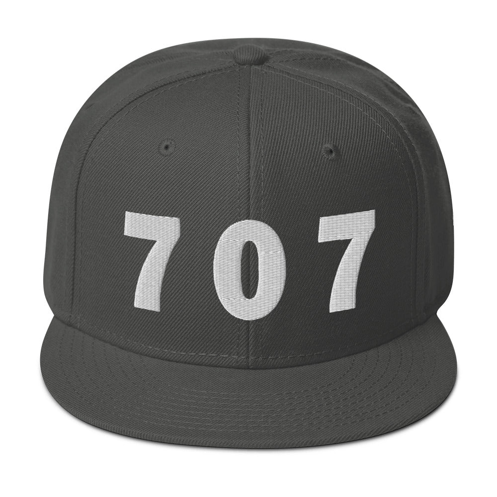 707 Area Code Snapback Hat