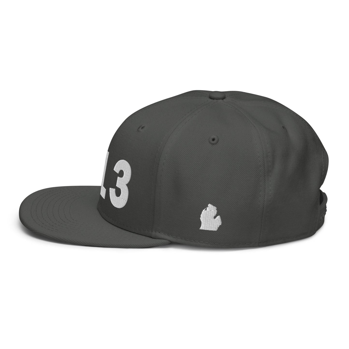 313 Area Code Snapback Hat
