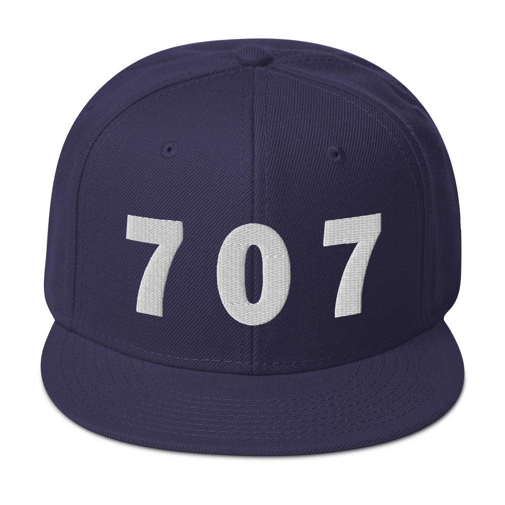 707 Area Code Snapback Hat